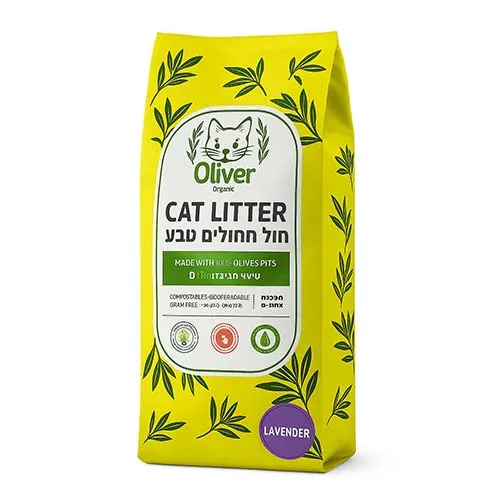 חול לחתולים עשוי מגלעיני זיתים