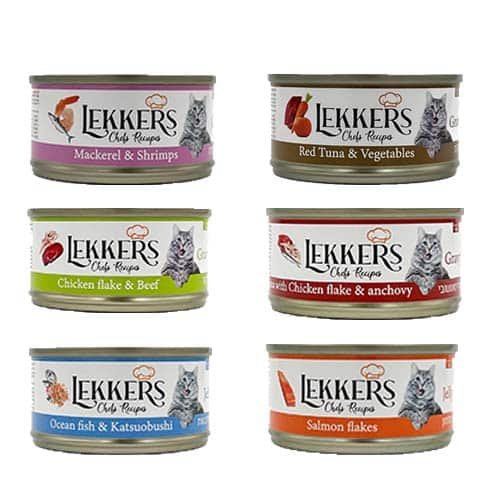 מגוון שימורי LEKKERS לחתול 85 גרם