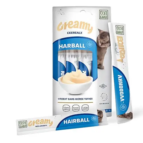 חטיף Creamy שלוק לחתול כדורי שיער 60 גרם