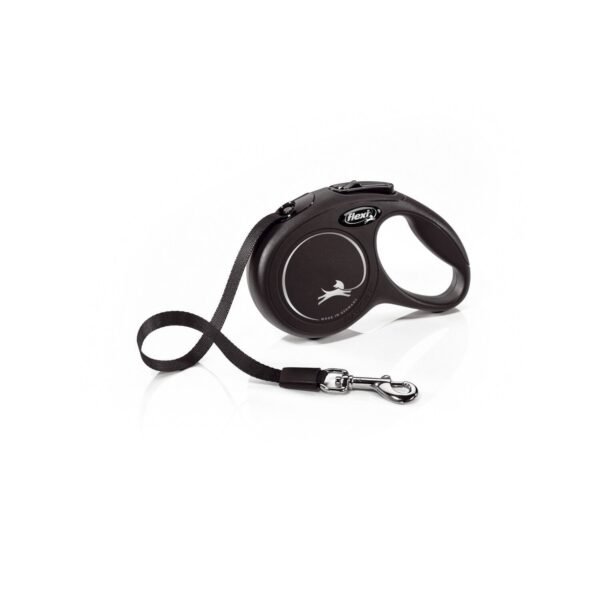 פלקסי ניו קלאסיק שחור-רצועה נמתחת לכלב-מידה XS