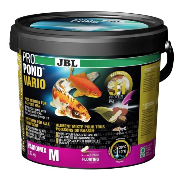 JBL-מזון דפים ומקלונים פרופונד וריו לבריכות-5.5 ליטר