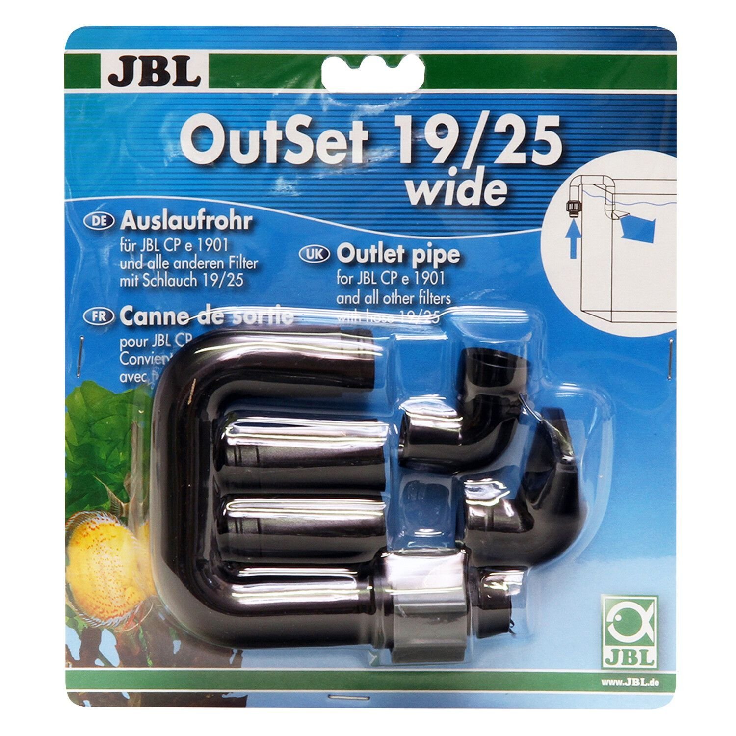 JBL-סט יציאה פתח רחב 19/25 לפילטר 1900/1/2 – תמונה 2